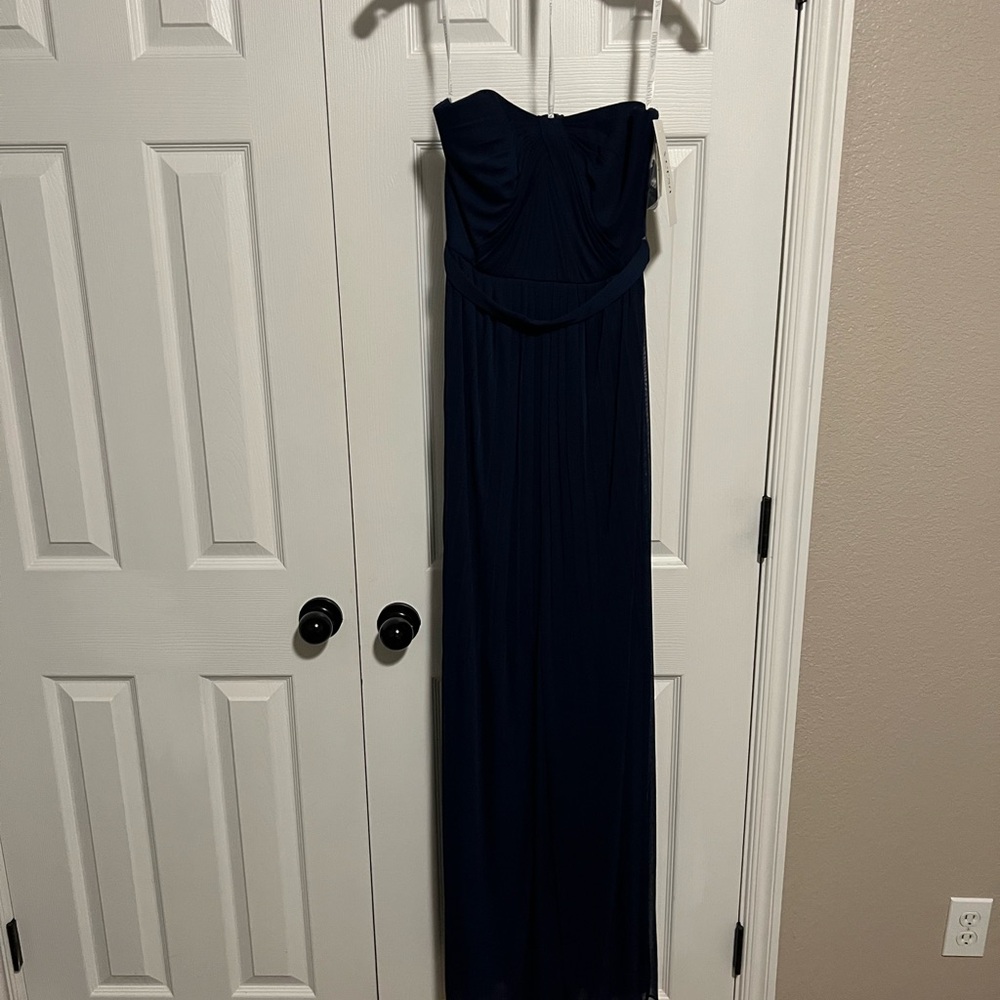 David’s Bridal Navy Convertible Dress, Size 8 NWT